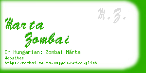 marta zombai business card